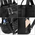 thumbnail image 6 of UTO Women's Backpack Purse PU Leather Large Designer Ladies Fashion Shoulder Handbag with Tassel(Black Quilted), 6 of 8