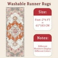 thumbnail image 6 of Hallway Runner Rug 2'x6' Washable Area Rugs Non Slip Laundry Rug Runner Floor Carpet Runners for Hallways Entryway Laundry Room Kitchen, 6 of 11