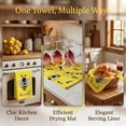 thumbnail image 5 of Unique Bargains Soft Absorbent Microfiber Kitchen Towel Yellow 26" x 18", 5 of 8