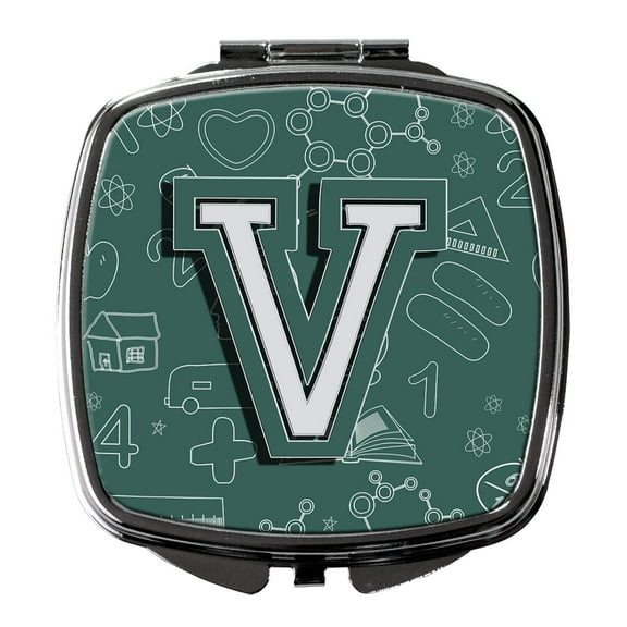 Letter V Back to School Initial Compact Mirror