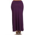 thumbnail image 3 of Women's Plus Size Flowy Solid Maxi Skirt for Everyday Wear, 3 of 4