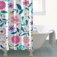 thumbnail image 4 of Pioneer Flower Floral Print Pattern Shower Curtain 36"x72" ,Bathroom Decorative Shower Curtains Set with 12 Hooks,Modern Waterproof Washable Shower Curtain, 4 of 6