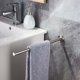 thumbnail image 5 of Un toallero de acero inoxidable plateado cepillado para montar en la pared del baño Rojo Verde, 5 of 5