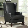thumbnail image 2 of Coaster Faux Leather Wing Back Accent Chair with Nailhead Trim, 2 of 2