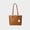 Coffee Brown, variant on Bear Bow Print Medium Tote Shoulder Bag, Fluffy Monster Charm Handbag for Women, Coffee Brown