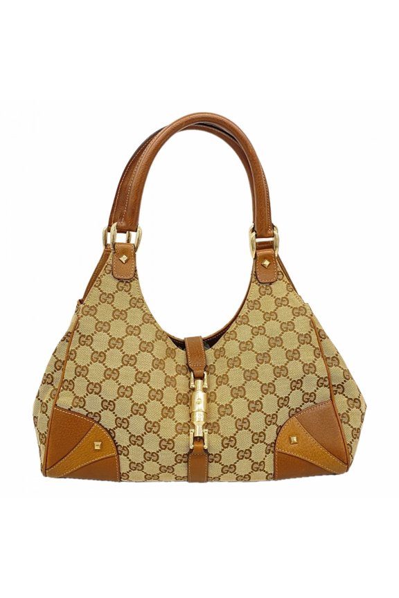 Pre-Owned Gucci GG Canvas New Jackie Handbag 124407 Brown Women's OP011922