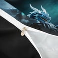 thumbnail image 4 of Metsweet Teal Dragon Duvet Cover Queen, Gothic Wildlife Queen Bedding, Blue Black,Black Reversible,3-Piece,1 Duvet Cover and 2 Pillowcases, 4 of 6