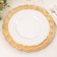 thumbnail image 6 of Efavormart 6 Pack Metallic Gold Acrylic Sunflower Charger Plates With Beaded Rim, Elegant Disposable Plastic Serving Plates - 13" Round, 6 of 11