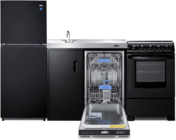 80" Wide All-In-One Kitchenette with Range and Dishwasher