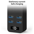 thumbnail image 6 of SATRINO 2 Prong Power Strip , Multi Plug Outlet Extender, Multiple Outlet Splitter(2 Sockets) and 4 USB Ports, Wall Adapter Surge Protector for Travel, Office, Black, 6 of 8