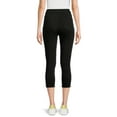 Time and Tru Women's High Rise Pull On Capri Jeggings, 23" Inseam, 2