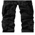 thumbnail image 5 of JuicyTrendz Men’s Cotton Cargo Work Pants Outdoor Trousers with Multi Pockets Black W30-L30, 5 of 6