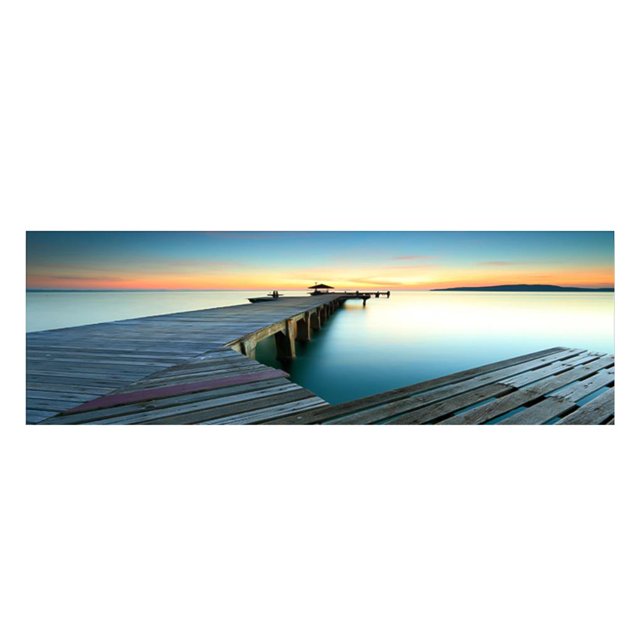 Pulgadas Decoración De La Pared Del Hogar Pintura Junto Al Lago Puente De Madera Paisaje Pintura Al Óleo Pintura En Aerosol Para La Sala De Estar Decoración Del Hogar 40 * 120 Cm / 15.72 * 47.16 Inevent HA019091-00