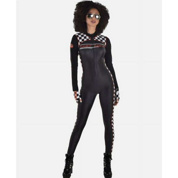 Racer Catsuit - Jumpsuit - Checkered - Race Car - Costume - Adult - LXL