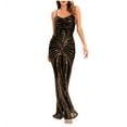 thumbnail image 2 of Joau Women's Sleeveless Sphagetti Strap Sparkly Glitter Bodycon Sequin Dress Evening Prom Gowns Formal Maxi Long Dress Cocktail Dresses Wedding Guest Dresses Homecoming Dress, 2 of 9