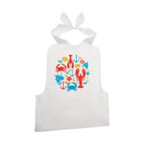 Trudeau Maison Plastic Disposable Seafood Bibs, Pack of 4