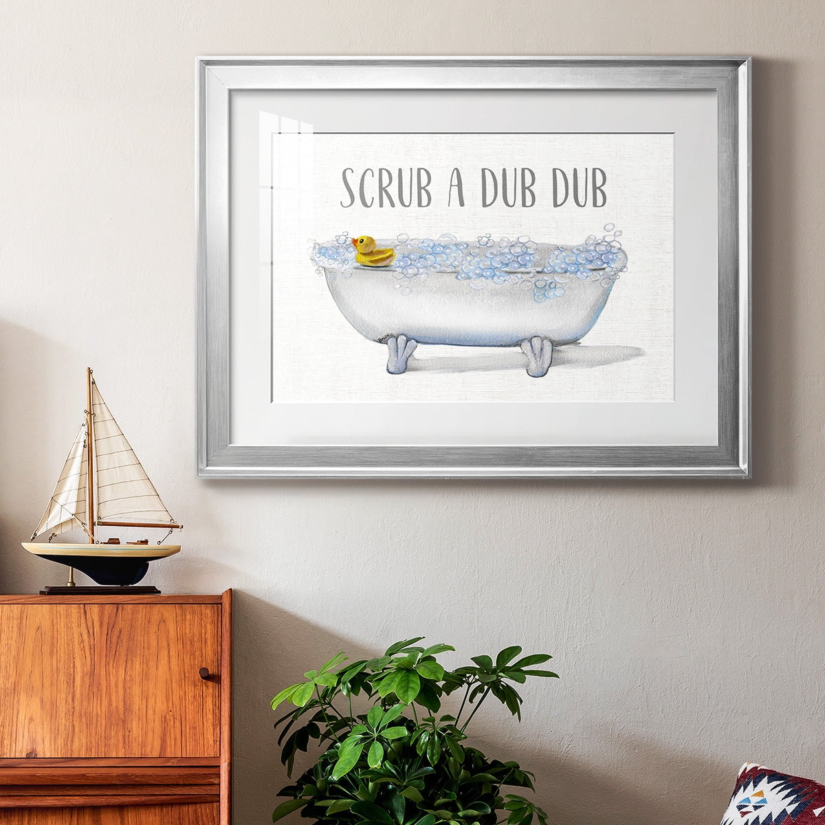 Scrub A Dub Premium Framed Print - Ready to Hang