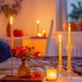 thumbnail image 5 of OSHINE 12 Pack Ivory Taper Candles - 10 Inch White Dripless Candles Sets , Unscented & Smokeless Candles ,8 Hours Long Burning for Wedding,Dinner,Party, and Home Decor Candlesticks, 5 of 7