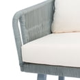 thumbnail image 5 of SAFAVIEH Kerson Outdoor Patio 4 Piece Conversation Set, Grey/Beige, 5 of 9
