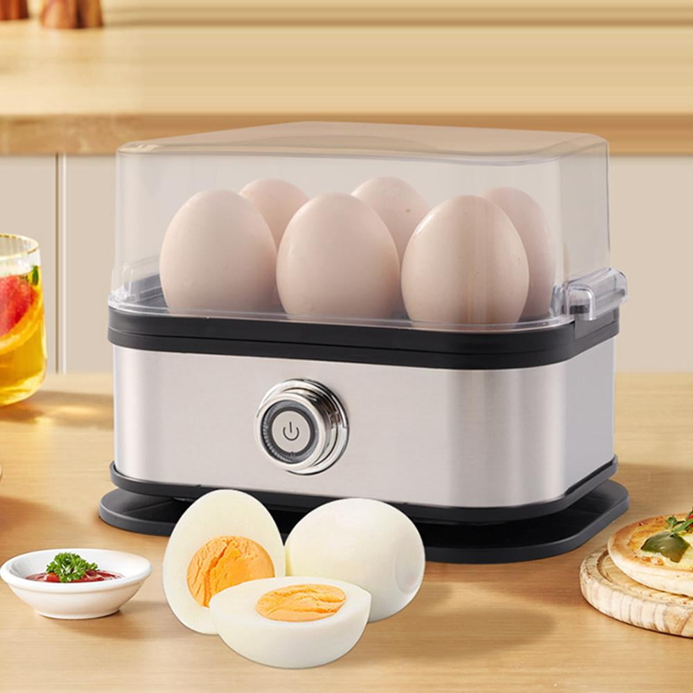 ZOUBAOQ Smart Egg Cooker with Auto Shut, Effortless Egg Cooking with The Stainless Steel Egg Cooker, Multi-Function 6-in-1 Electric Rapid Egg Cooker For Hard/Soft/Medium Boiled