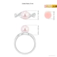 thumbnail image 5 of ANGARA Japanese Akoya Cultured Pearl Criss Cross Shank Engagement Ring in 14K White Gold for Women | June Birthstone, Birthday, Anniversary, Jewelry Gift for Women | Pearl Ring, 5 of 9