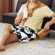 thumbnail image 5 of Balery Seamless Pattern Cute Panda Pantalones cortos de pijama de punto de algodón para hombre con cinturilla y bolsillos-Medium, 5 of 6