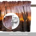 thumbnail image 6 of Desert Cactus Valance Curtain Sunset Plant Nature Landscape Modern Window Valances Rod Pocket Short Curtains Window Treatments for Kitchen Bedroom Bathroom Laundry 60" x 14", 6 of 9