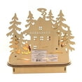 thumbnail image 2 of Midwest Creamy Beige Red Ski Village Scene Lighted 7.5 inch Plywood Decorative Tabletop Figurine, 2 of 2