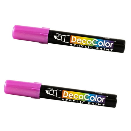 UPC: 0842497171111 | Marvy Uchida Chisel Tip Acrylic Paint Markers 2/Pack Metallic Violet Red