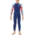 thumbnail image 1 of Naiovety Trajes de neopreno de 2,5 MM, traje de buceo a prueba de frío, traje de neopreno para niños, pantalones largos de manga larga, traje completo Deportes acuáticos azul marino L Naiovety OD003648-03, 1 of 6