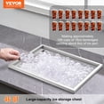 thumbnail image 2 of VEVOR - Hielera empotrable de acero inoxidable de 22" de largo x 17" de ancho x 12" de alto, contenedor de hielo comercial con tapa, barra de hielo para cocina al aire libre de 40 qt, 2 of 9