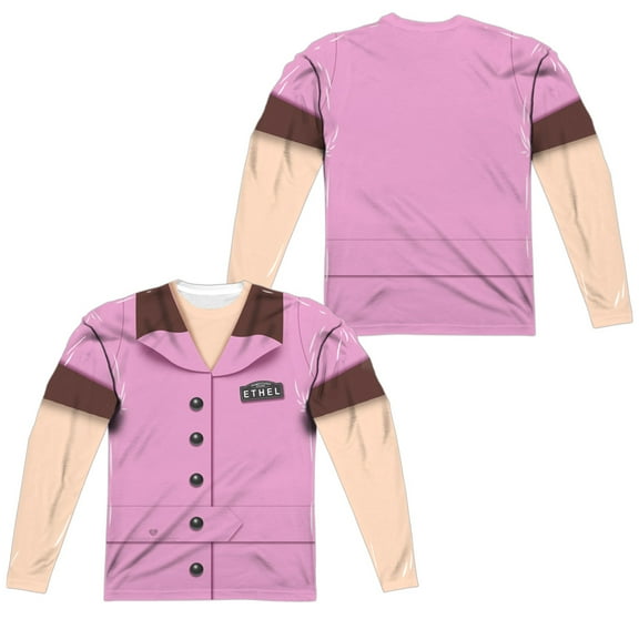 I Love Lucy - Ethel Chocolate Costume (Front/Back Print) - Regular Fit Long Sleeve Shirt - XX-Large