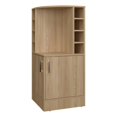 thumbnail image 1 of FM FURNITURE Toyei Bar Cabinet with Bottle Rack Engineered Wood Beige, 1 of 7