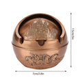 thumbnail image 4 of Portable Travel Car Ashtray Round Ball Stamped Pattern Gift Home Decoration (#02), 4 of 4