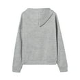 thumbnail image 3 of Women Clothing Long Sleeve Solid Color Casual zip up hoodie 09-Light Gray 2XL, 3 of 5
