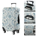 thumbnail image 5 of Blue Marine Floral and Animal Pattern Luggage Cover Fashion Suitcase Cover Baggage Covers Fit 25-28 Inch Luggage (Go Travel), 5 of 5