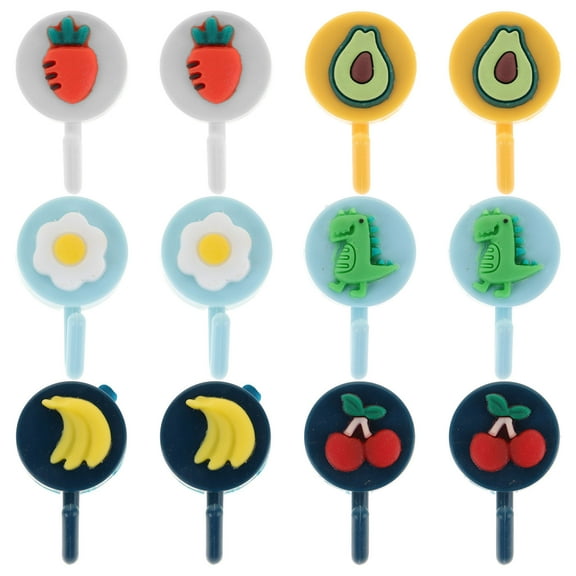 LEORX Cartoon Animal Hook Plastic Wall Decoration Home Users Study Room 12 Pcs