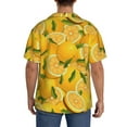 thumbnail image 5 of Fotbe Yellow Limes print Short Sleeve Button Down Shirts for Men Casual Summer Beach Wrinkle Free Shirt-Large, 5 of 7