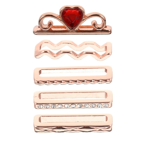 HOMEMAXS 5pcs Silicone Watchband Rings Delicate Watch Strap Charms Watchband Ring