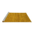 thumbnail image 2 of Ahgly Company Machine Washable Indoor Square Abstract Yellow Modern Area Rugs, 8' Square, 2 of 4