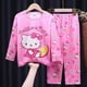 thumbnail image 1 of Sanrio-Pijama de Anime de Hello Kitty para niños, conjunto de ropa de casa de manga larga, pantalones, My Melody Kuromi Cinnamoroll, regalo para niños, 1 of 4