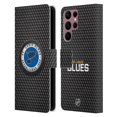 thumbnail image 1 of Head Case Designs Officially Licensed NHL St Louis Blues Puck Texture Leather Book Wallet Case Cover Compatible with Samsung Galaxy S22 Ultra 5G, 1 of 6