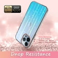 thumbnail image 5 of Rosebono For iPhone 13 Pro Max Case, Bling Glitter Sparkle Laser Blue Ultra Transparent Fashion Cute Colorful Skin Cover ShockProof Case for iPhone 13 Pro Max, 5 of 5