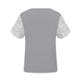 thumbnail image 5 of Womens Summer Tops Casual V Neck T Shirts Cute Lace Crochet Short Sleeve Shirts Loose Fit Lightweight Ladies Blouse, 5 of 5