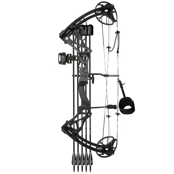 Motion Zeus Compound Bow Package Fully Adjustable for Adults and Teens, 0-70 Lbs Draw Weight, 23.5"-31" Draw Length, Up to 320fps IBO๏ผLimbs Made in USA๏ผHunting Bow Archery Set