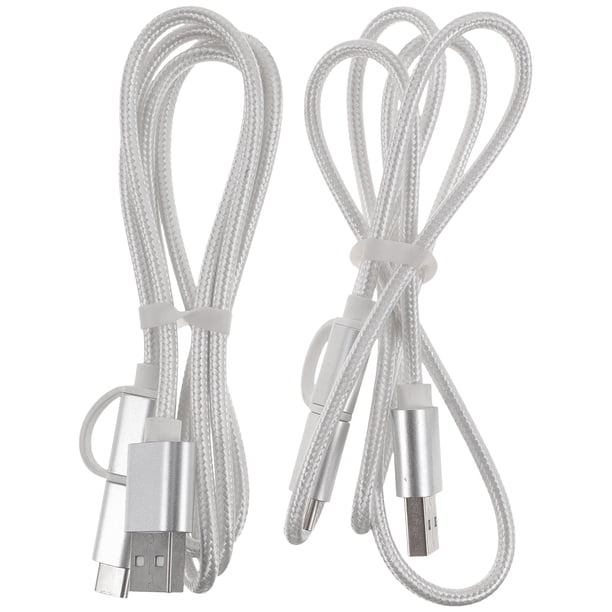 2pcs USB Tipo C Cables Cables de carga portátiles Cables de carga rápida