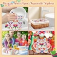 thumbnail image 6 of 100PCS Mexican Floral Paper Napkins Disposable Hand Towels for Bathroom 3 Ply Cinco De Mayo Guest Napkins Decorative Fiesta Dinner Napkins for Wedding Birthday Mexico Taco Party Supplies, 6 of 6