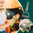 thumbnail image 1 of Cuchillo pelador de acero inoxidable | Trituradora peladora de frutas y verduras multifuncional | Cuchillas dobles | Empuñadura ergonómica | Resistente a la corrosión | Apto para lavavajillas, 1 of 8