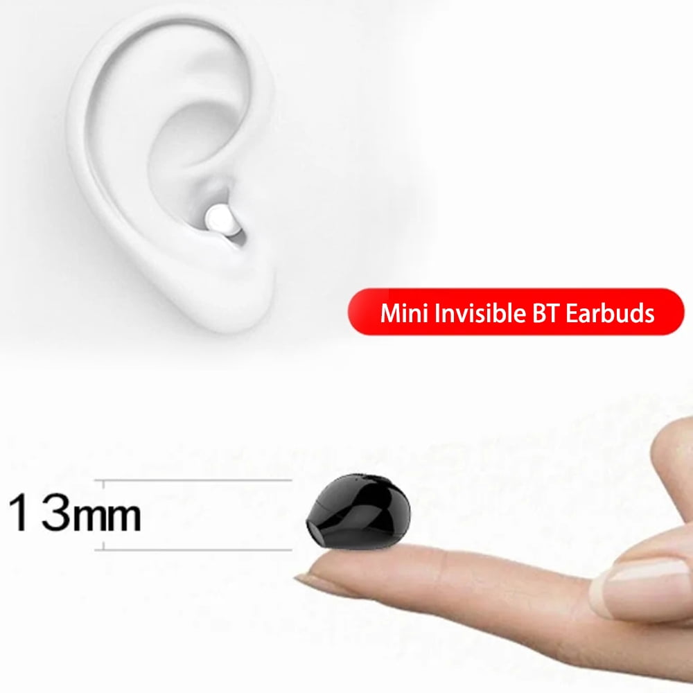 Invisible Earphones Mini Headphones V5.2 Bluetooth TWS In-Ear Earbuds Noise Reduction Wireless Sleep In-Ear Earbuds With Micr,Skin Color