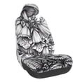 thumbnail image 1 of Wukai Monochrome Botanical Illustration Full Set Car Seat Covers with Soft Padding Universal Auto Front Seats Protector and Cushion Mat, 1 of 5